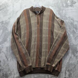 Tosani Sweater Mens XLT Pullover Mocha Biggie Crosby 90s Vintage VTG